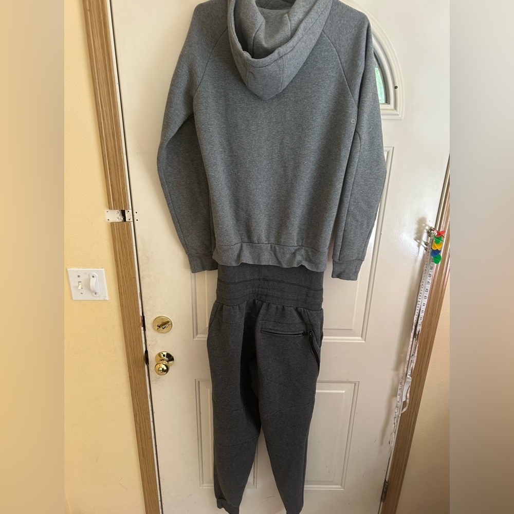 Tuxy Suit One Piece Sweatshirt Hoodie & Pants Jumpsuit  Loungwear Gray Men's S - Picture 7 of 10